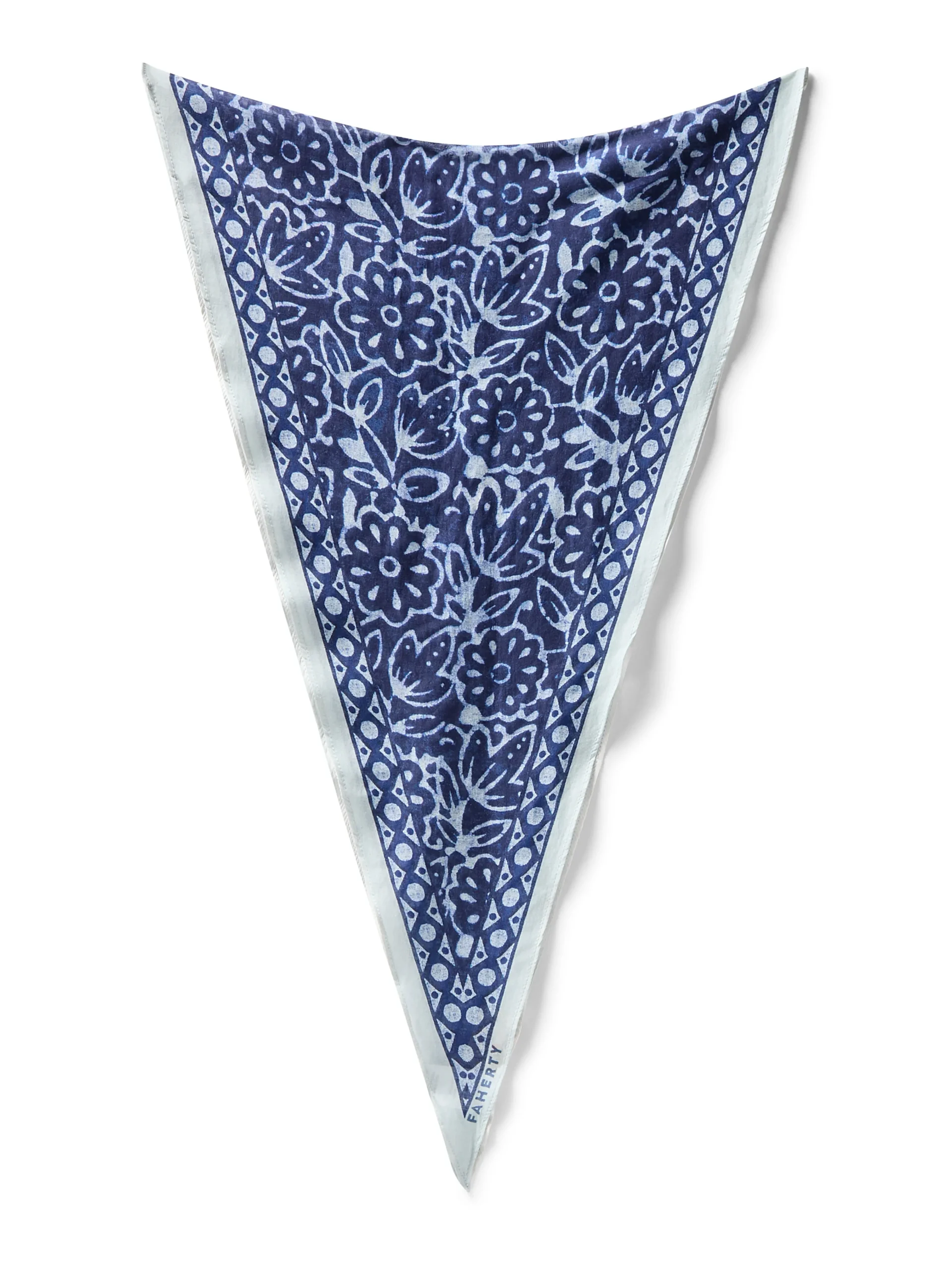 Faherty Brand Batik Diamond Bandana -^Women Scarves & Wraps