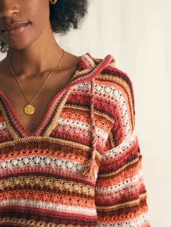 Faherty Brand Beach Bonfire Crochet Hoodie -^Women Sweaters|Hoodies & Sweatshirts