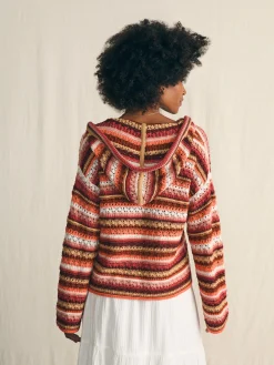 Faherty Brand Beach Bonfire Crochet Hoodie -^Women Sweaters|Hoodies & Sweatshirts