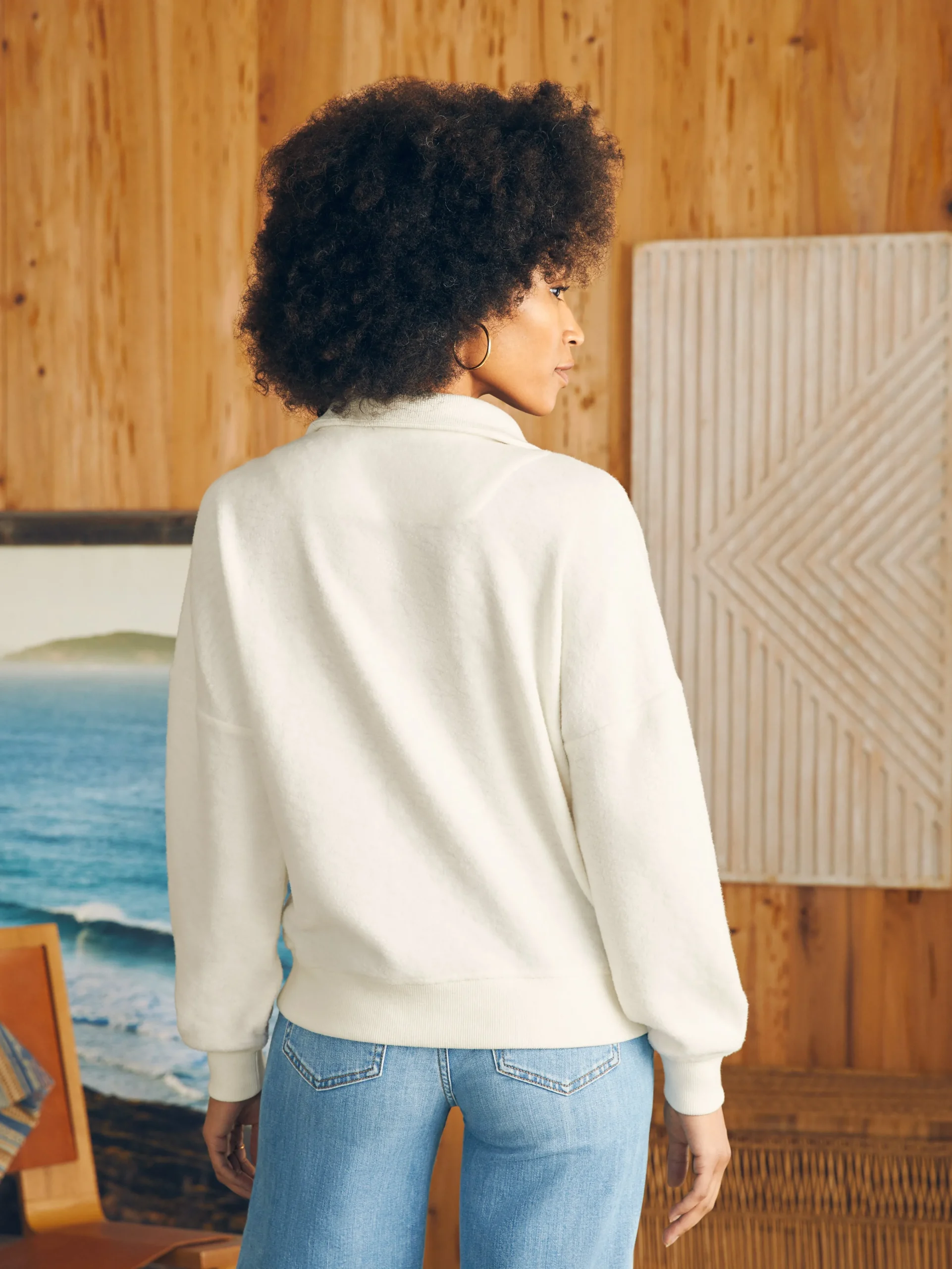 Faherty Brand Beach Fleece Quarter Zip -^Women Hoodies & Sweatshirts