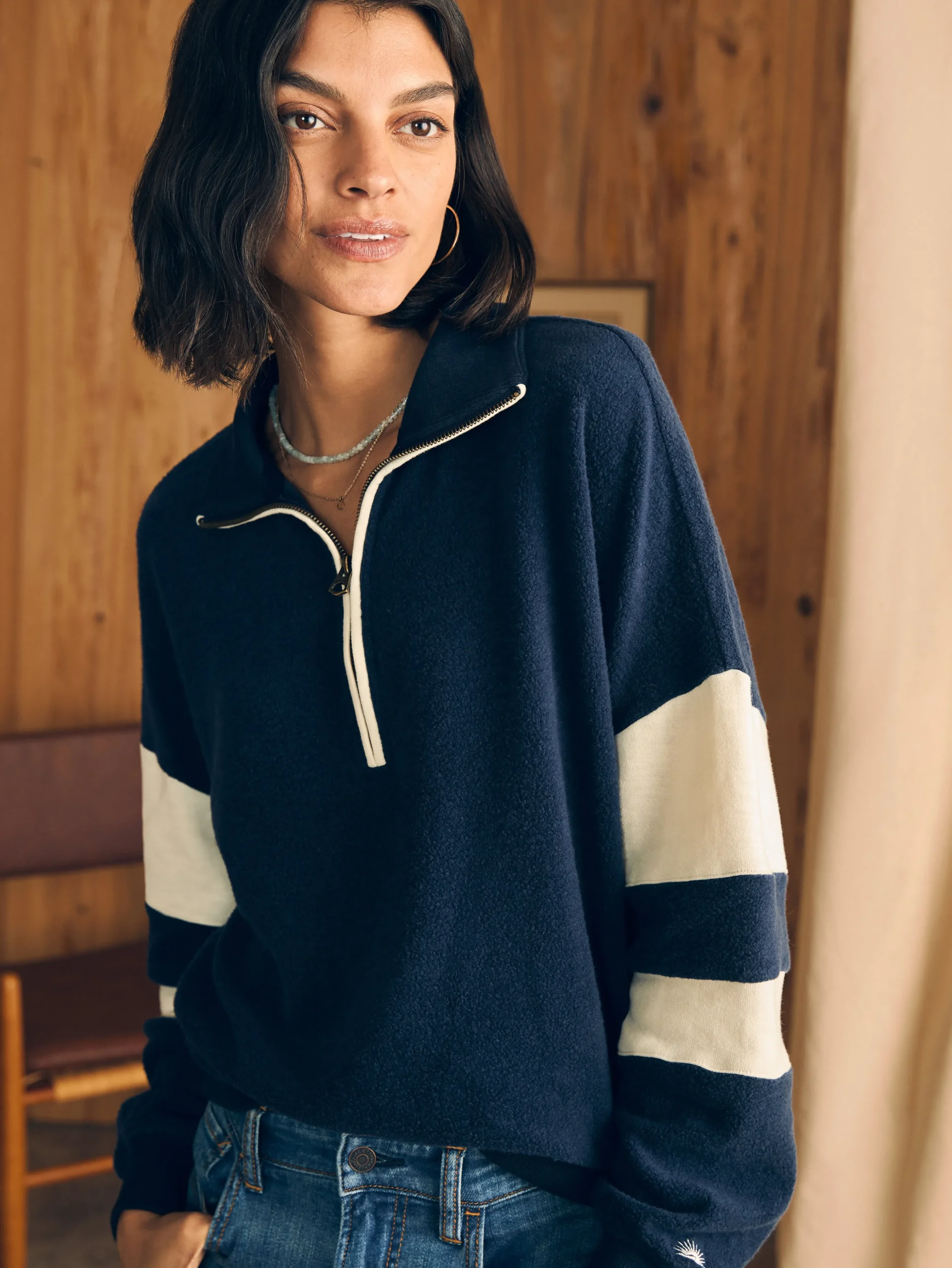 Faherty Brand Beach Fleece Quarter Zip -^Women Hoodies & Sweatshirts