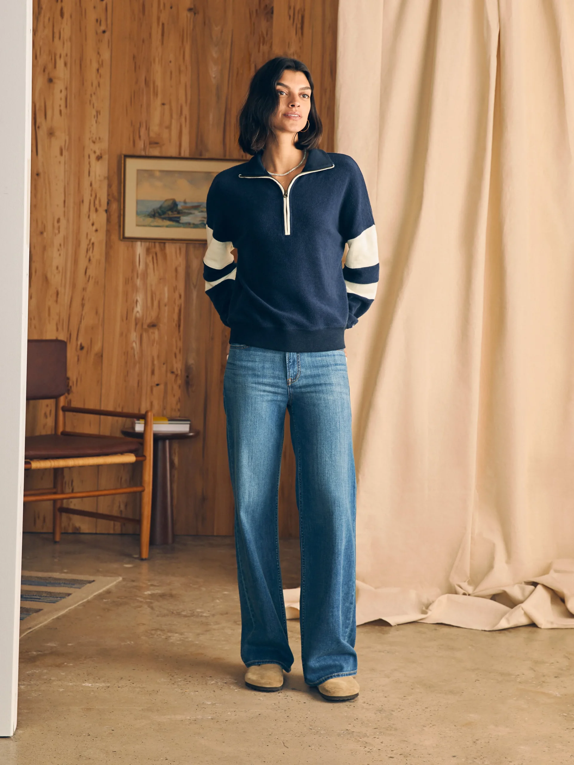 Faherty Brand Beach Fleece Quarter Zip -^Women Hoodies & Sweatshirts