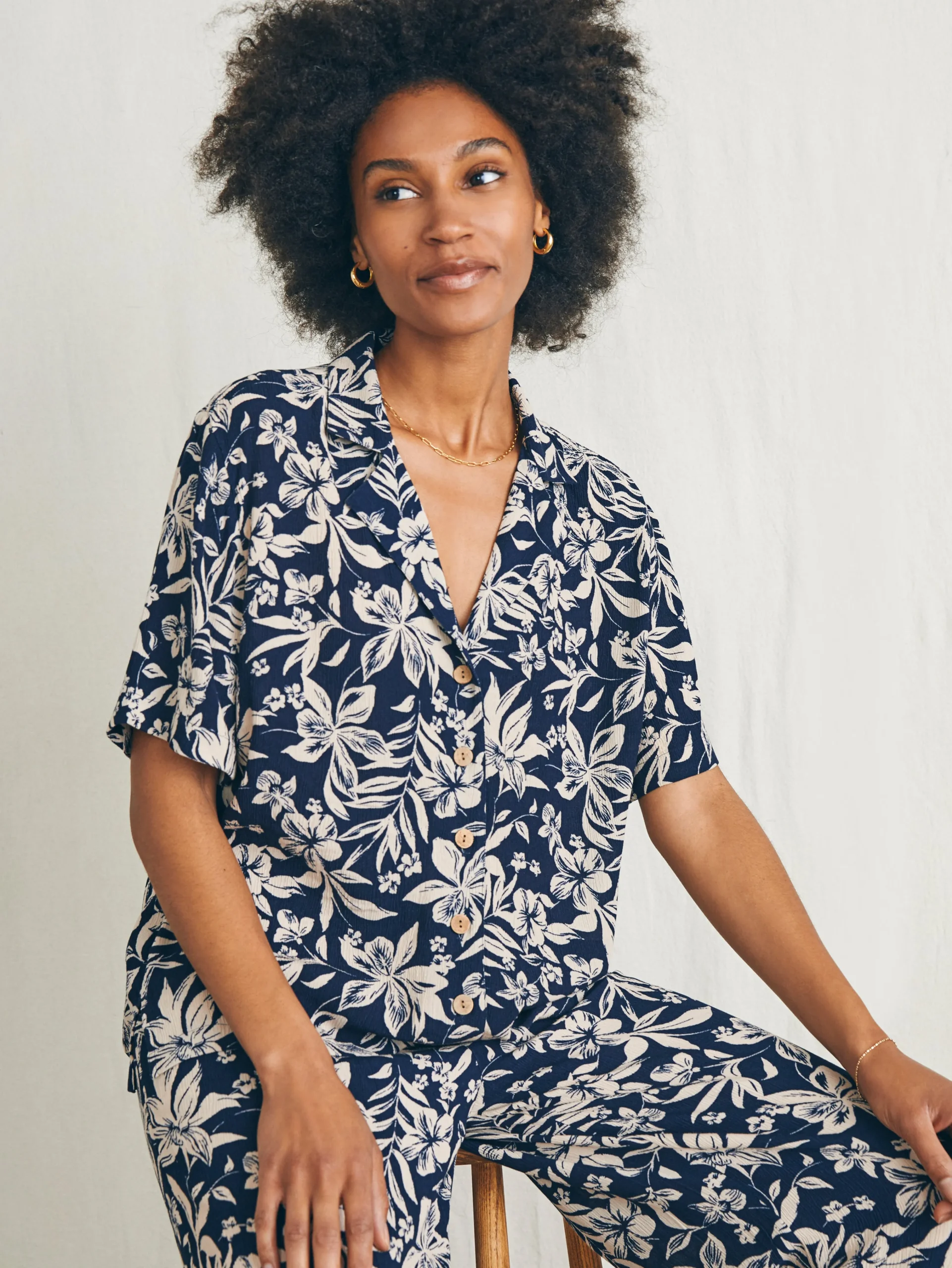 Faherty Brand Cabana Camp Shirt -^Women Shirts & Tops