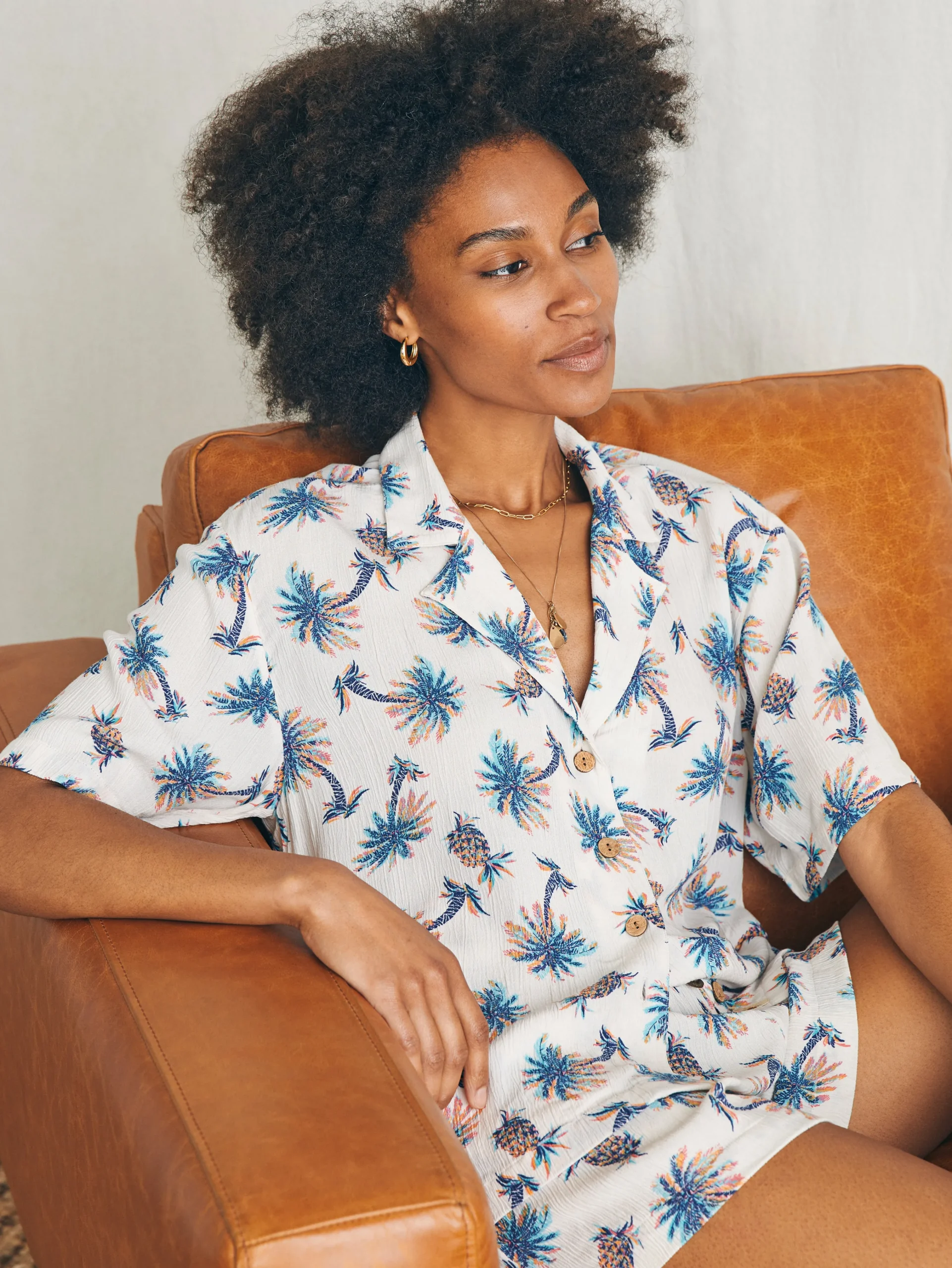Faherty Brand Cabana Camp Shirt -^Women Shirts & Tops