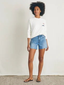 Faherty Brand Cabana Towel Terry Crew -^Women Hoodies & Sweatshirts