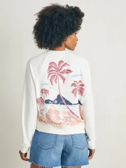 Faherty Brand Cabana Towel Terry Crew -^Women Hoodies & Sweatshirts