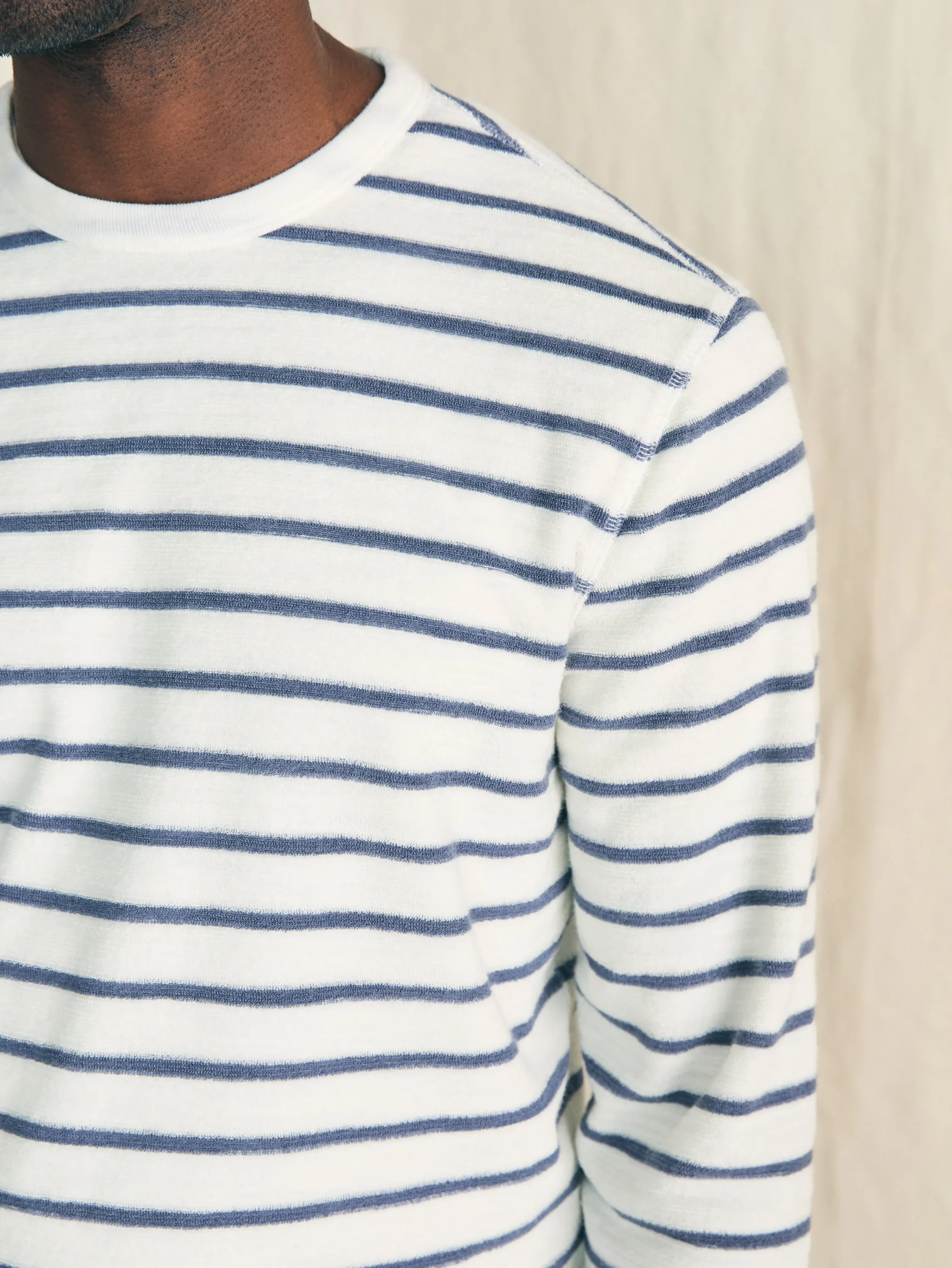 Faherty Brand Cabana Towel Terry Crewneck -^ Hoodies & Sweatshirts