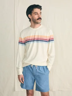 Faherty Brand Cabana Towel Terry Crewneck -^ Hoodies & Sweatshirts
