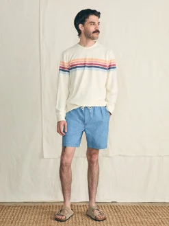 Faherty Brand Cabana Towel Terry Crewneck -^ Hoodies & Sweatshirts