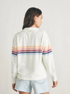 Faherty Brand Cabana Towel Terry Quarter Zip -^Women Hoodies & Sweatshirts