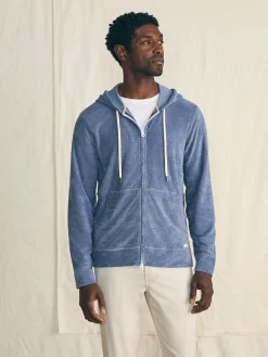 Faherty Brand Cabana Towel Terry Zip Hoodie -^ Hoodies & Sweatshirts