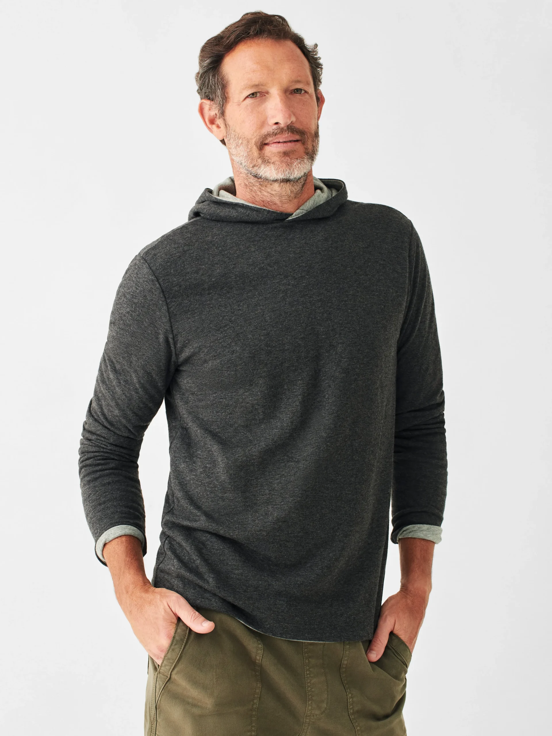 Faherty Brand Cloud Cotton Reversible Hoodie -^ Hoodies & Sweatshirts