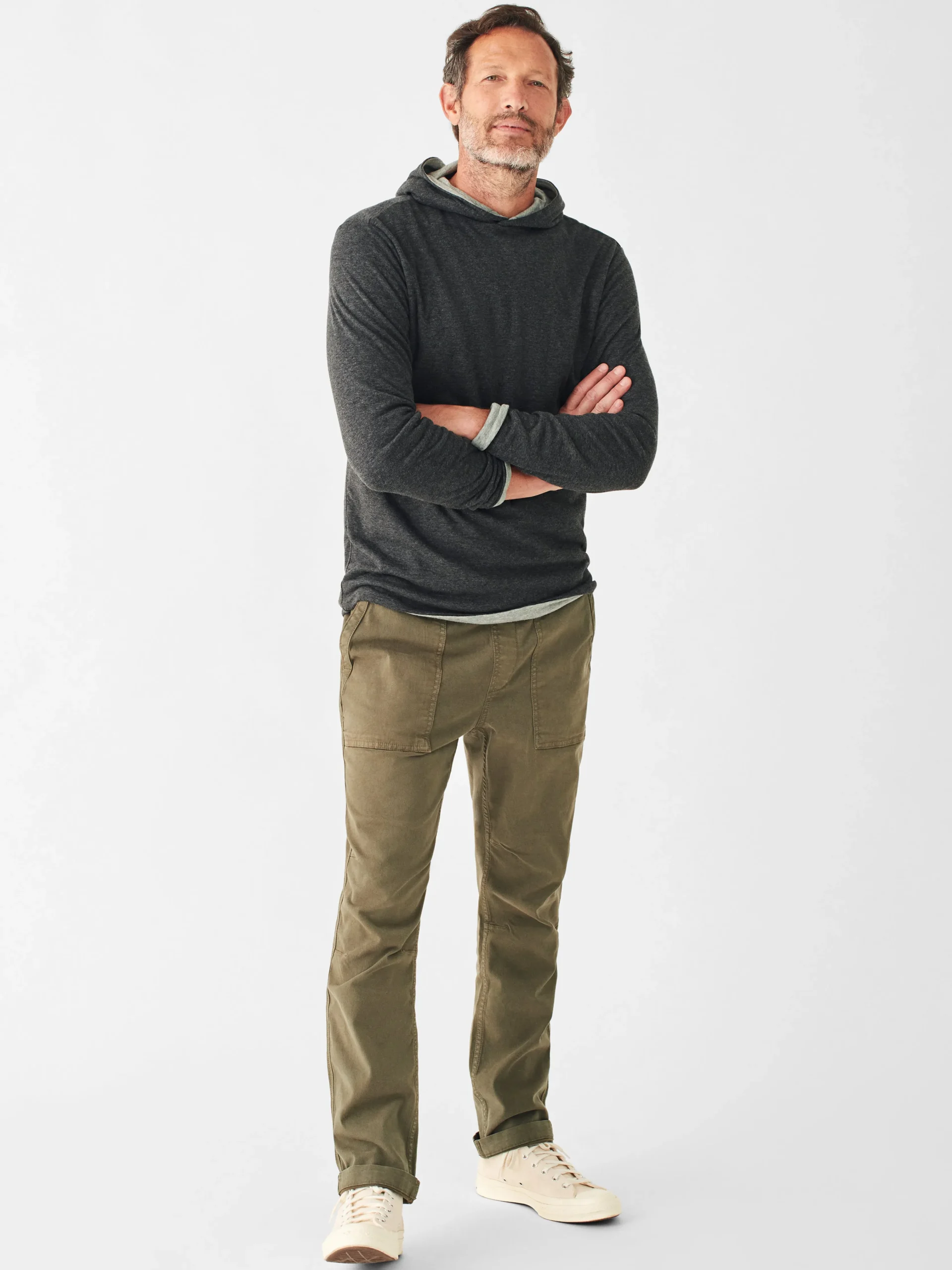 Faherty Brand Cloud Cotton Reversible Hoodie -^ Hoodies & Sweatshirts