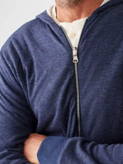 Faherty Brand Cloud Cotton Reversible Zip Hoodie -^ Hoodies & Sweatshirts