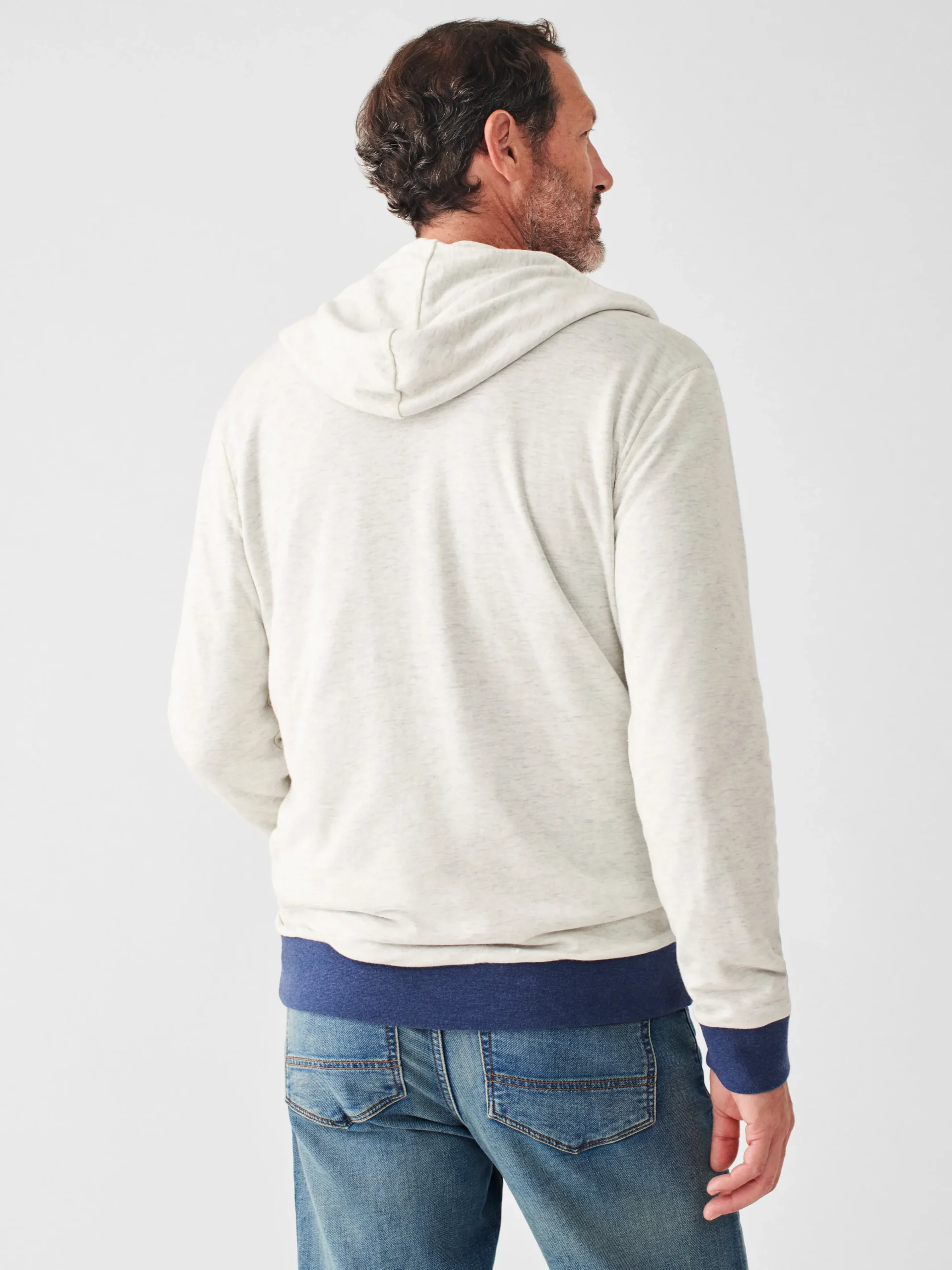 Faherty Brand Cloud Cotton Reversible Zip Hoodie -^ Hoodies & Sweatshirts