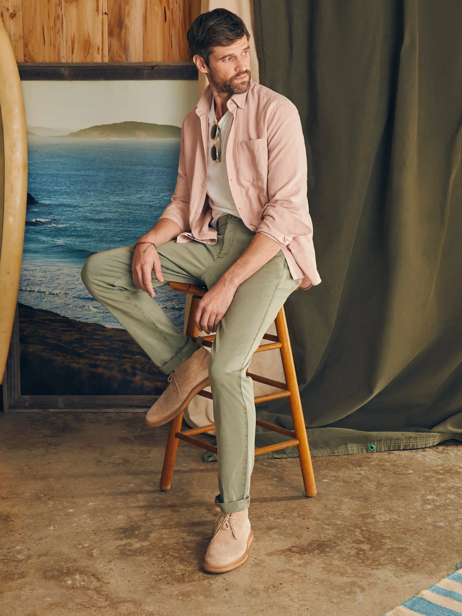 Faherty Brand Coastline Stretch Chino (32" Inseam) -^ Pants