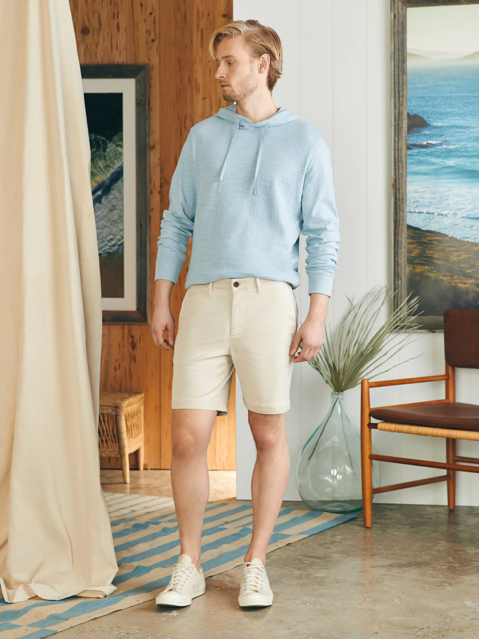 Faherty Brand Coastline Stretch Chino Short (8" Inseam) -^ Shorts