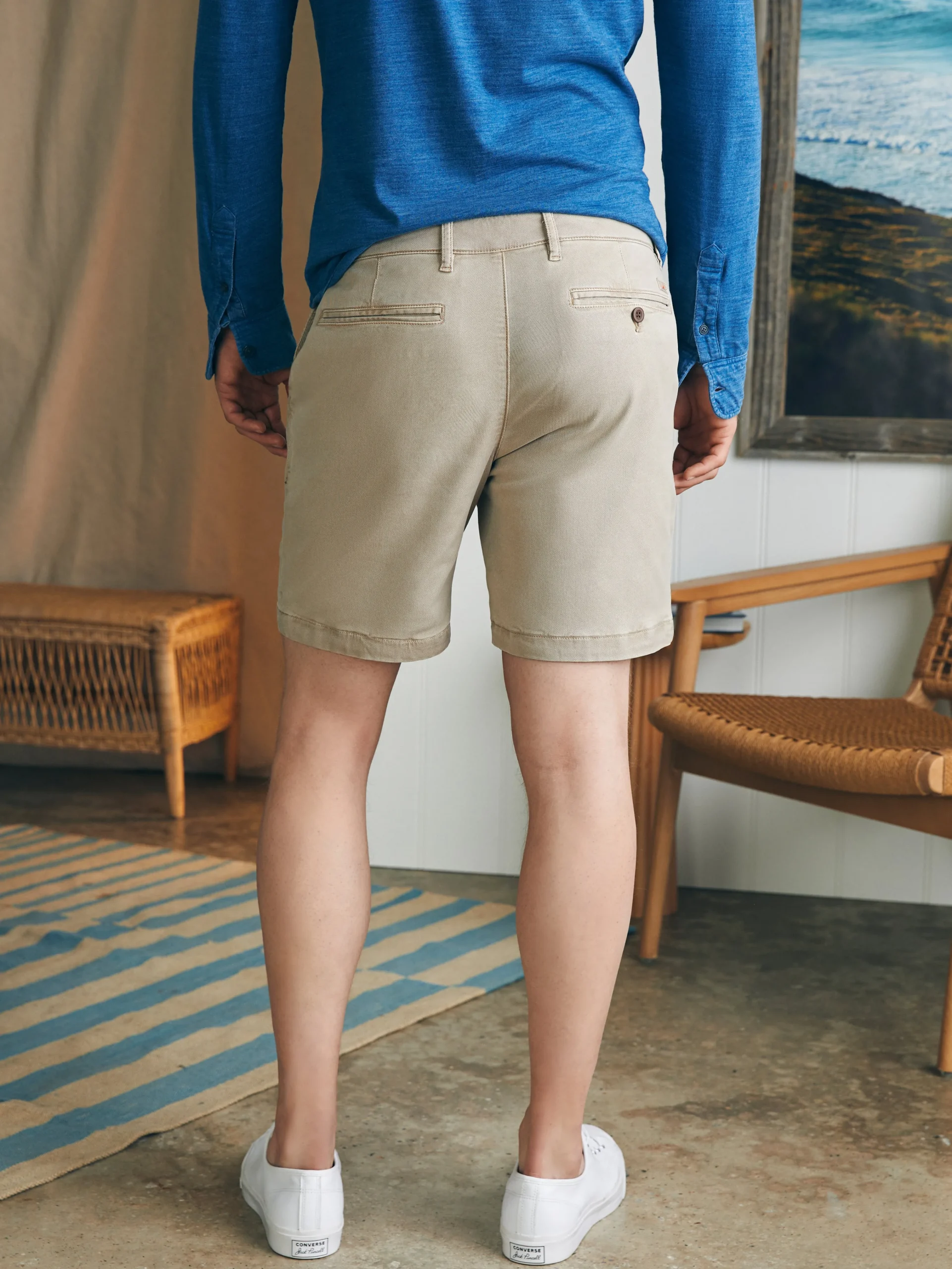 Faherty Brand Coastline Stretch Chino Short (8" Inseam) -^ Shorts