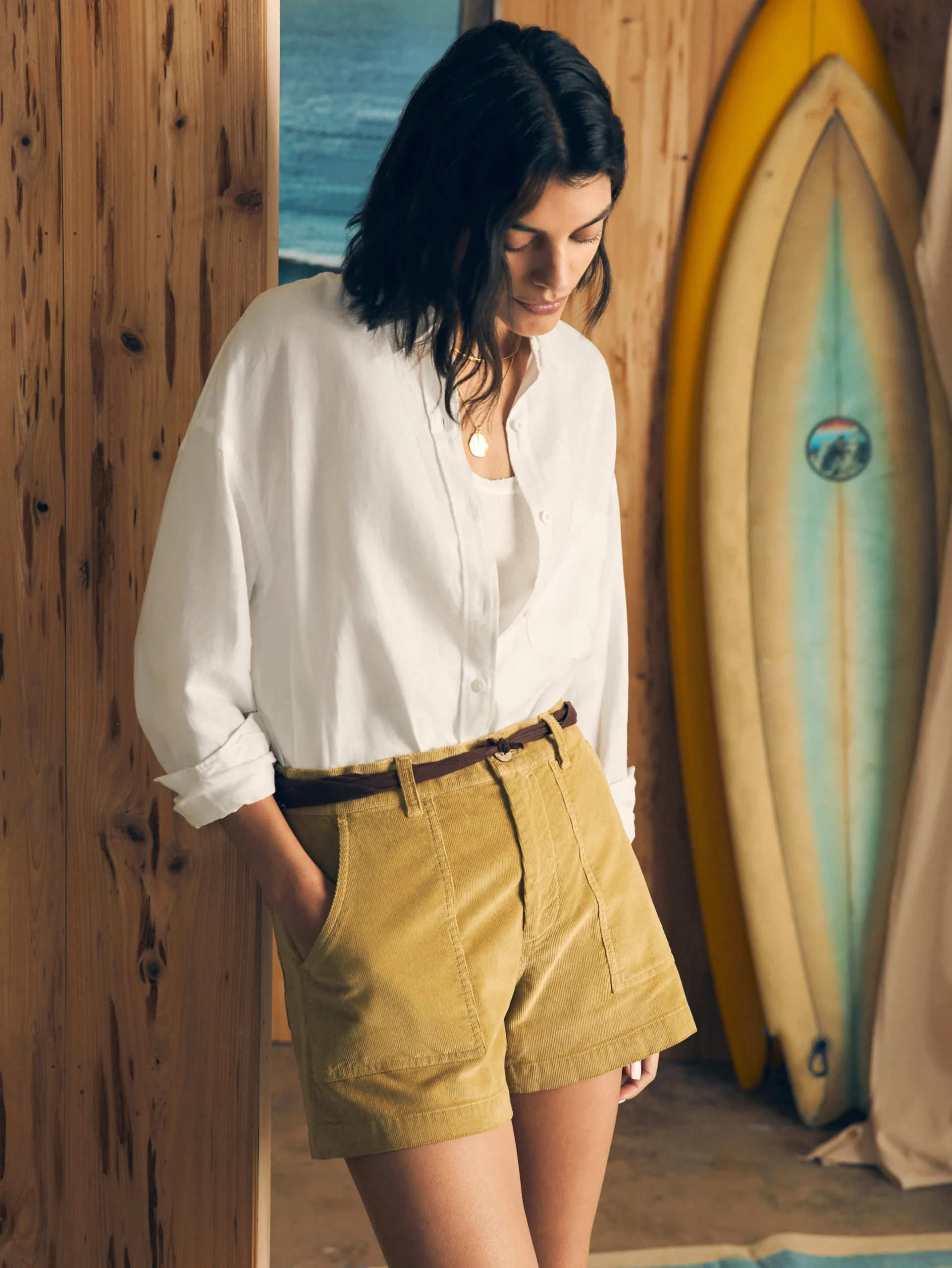 Faherty Brand Cord Patch Pocket Short -^Women Shorts & Skirts