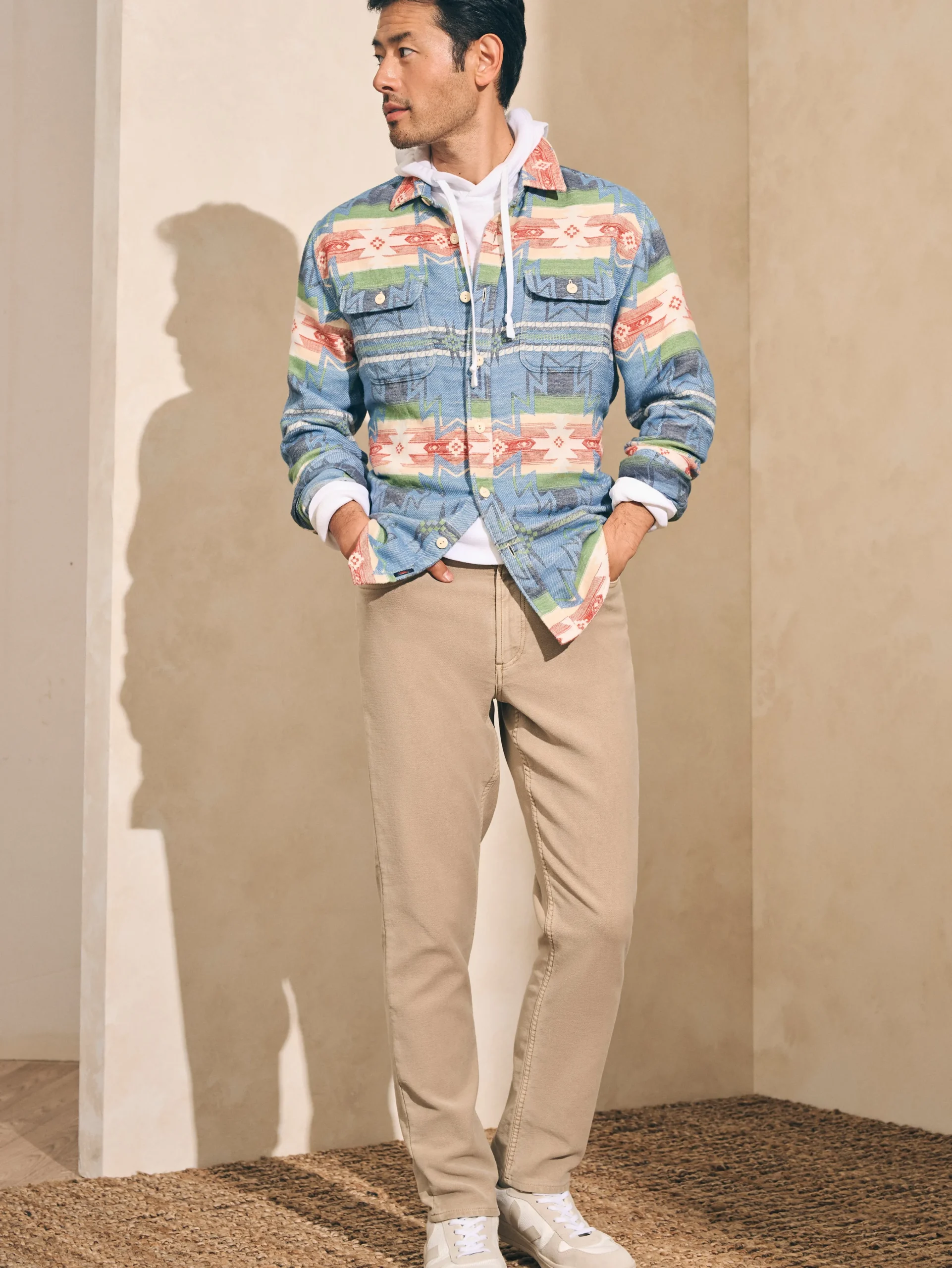 Faherty Brand Doug Good Feather Canyon Overshirt -^ Shirts