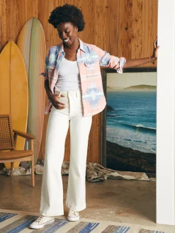 Faherty Brand Doug Good Feather Daly Shirt -^Women Shirts & Tops
