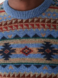 Faherty Brand Doug Good Feather Fair Isle Sweater -^ Sweaters