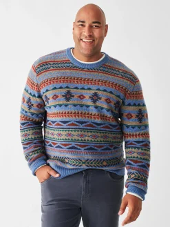 Faherty Brand Doug Good Feather Fair Isle Sweater -^ Sweaters