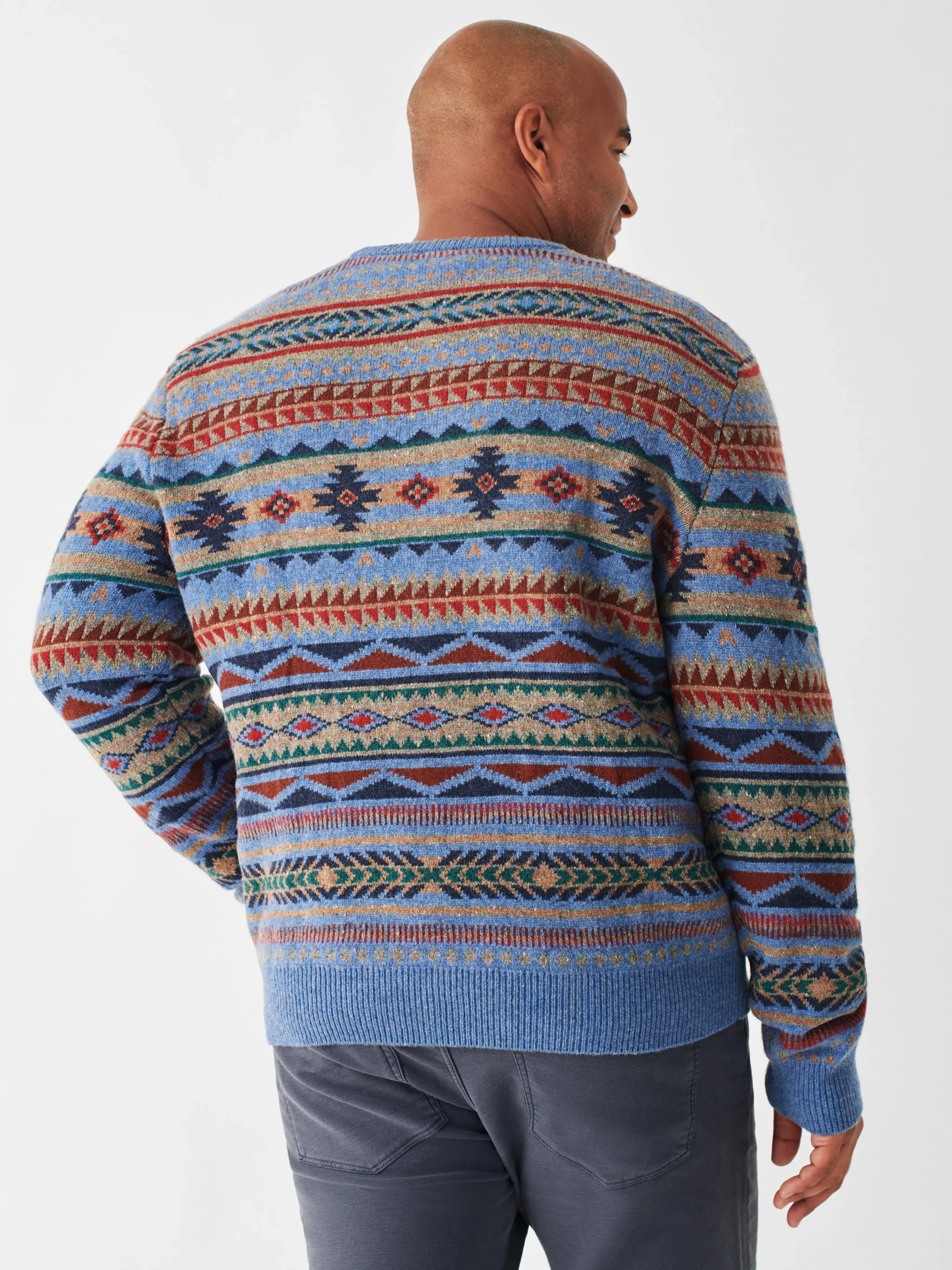 Faherty Brand Doug Good Feather Fair Isle Sweater -^ Sweaters