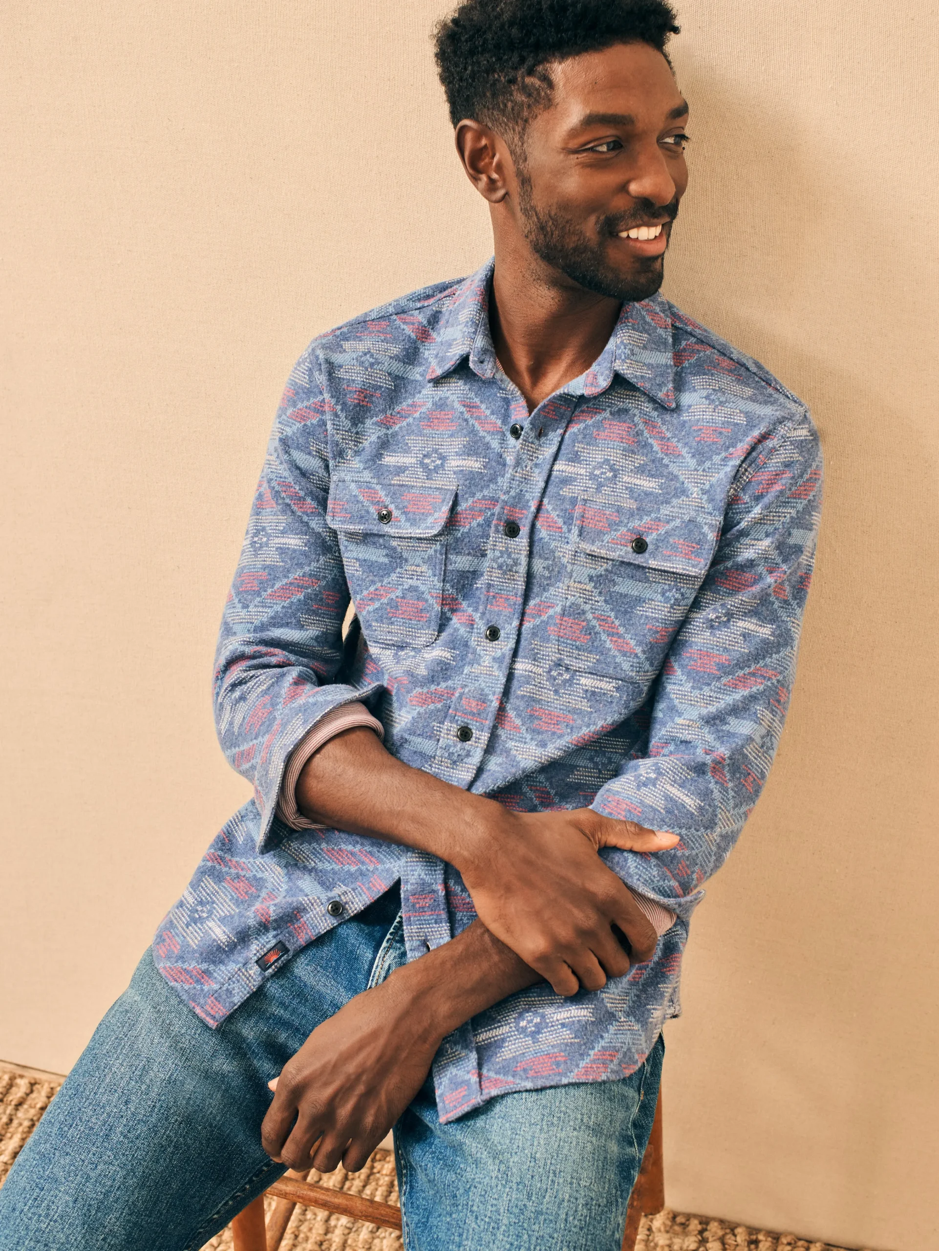 Faherty Brand Doug Good Feather Legend™ Sweater Shirt -^ Shirts
