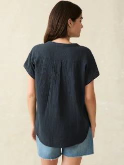 Faherty Brand Dream Cotton Gauze Desmond Top -^Women Shirts & Tops