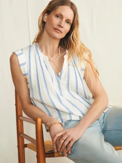 Faherty Brand Dream Cotton Gauze Dylan Top -^Women Shirts & Tops
