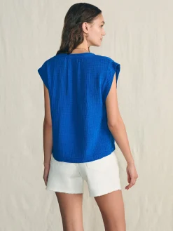 Faherty Brand Dream Cotton Gauze Dylan Top -^Women Shirts & Tops