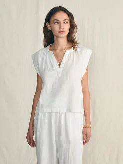 Faherty Brand Dream Cotton Gauze Dylan Top -^Women Shirts & Tops