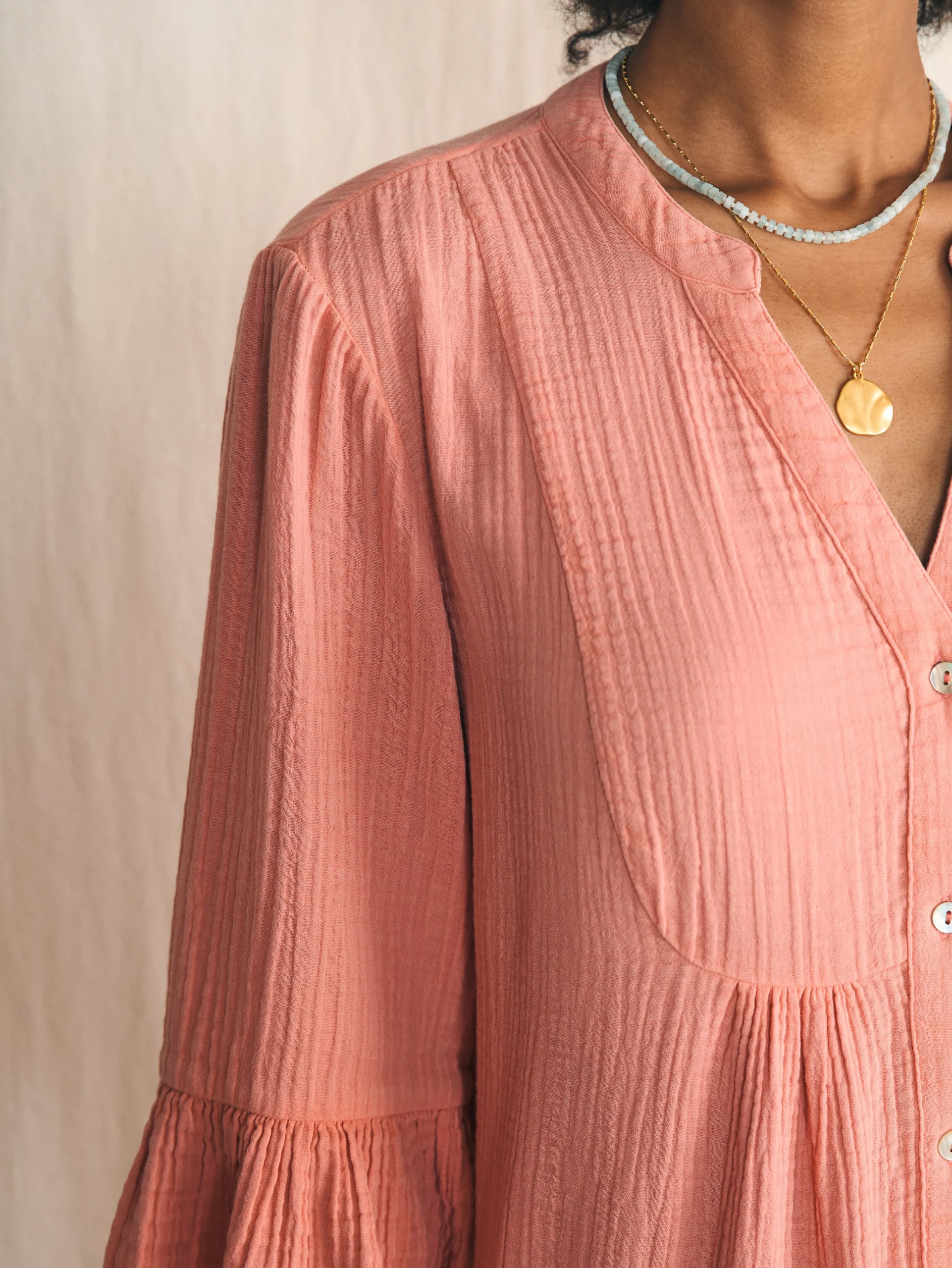 Faherty Brand Dream Cotton Gauze Kasey Dress -^Women Dresses