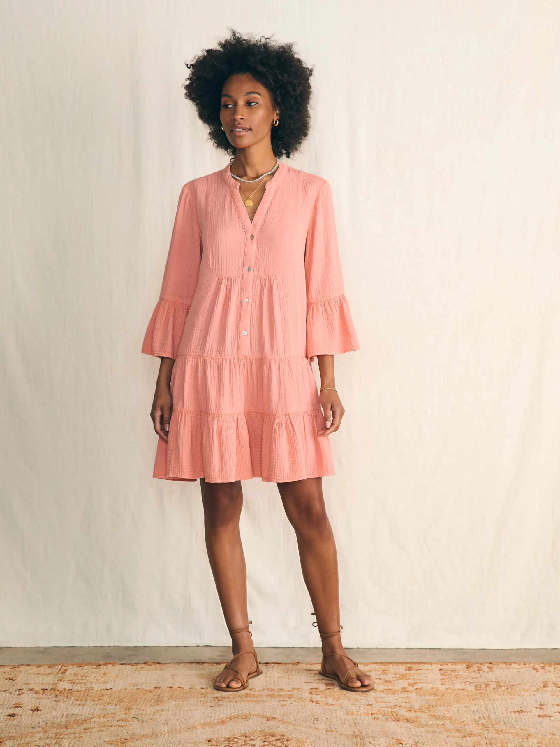 Faherty Brand Dream Cotton Gauze Kasey Dress -^Women Dresses