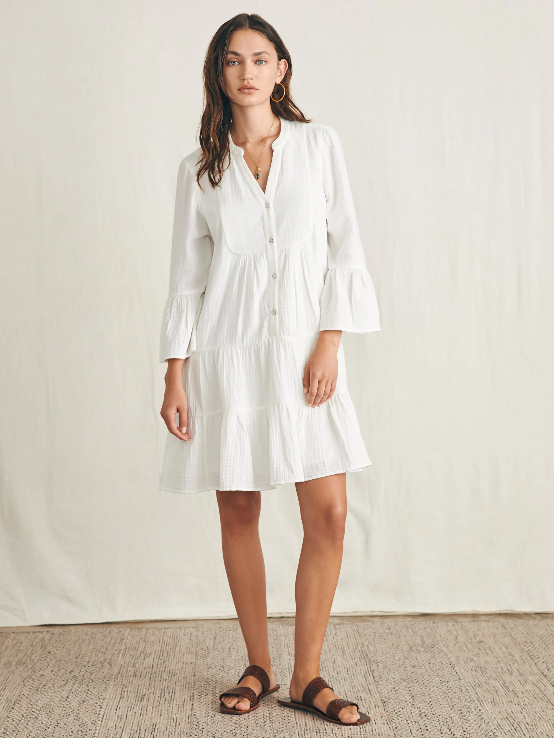 Faherty Brand Dream Cotton Gauze Kasey Dress -^Women Dresses
