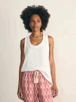 Faherty Brand Dream Cotton Gauze Scoop Neck Tank -^Women Shirts & Tops