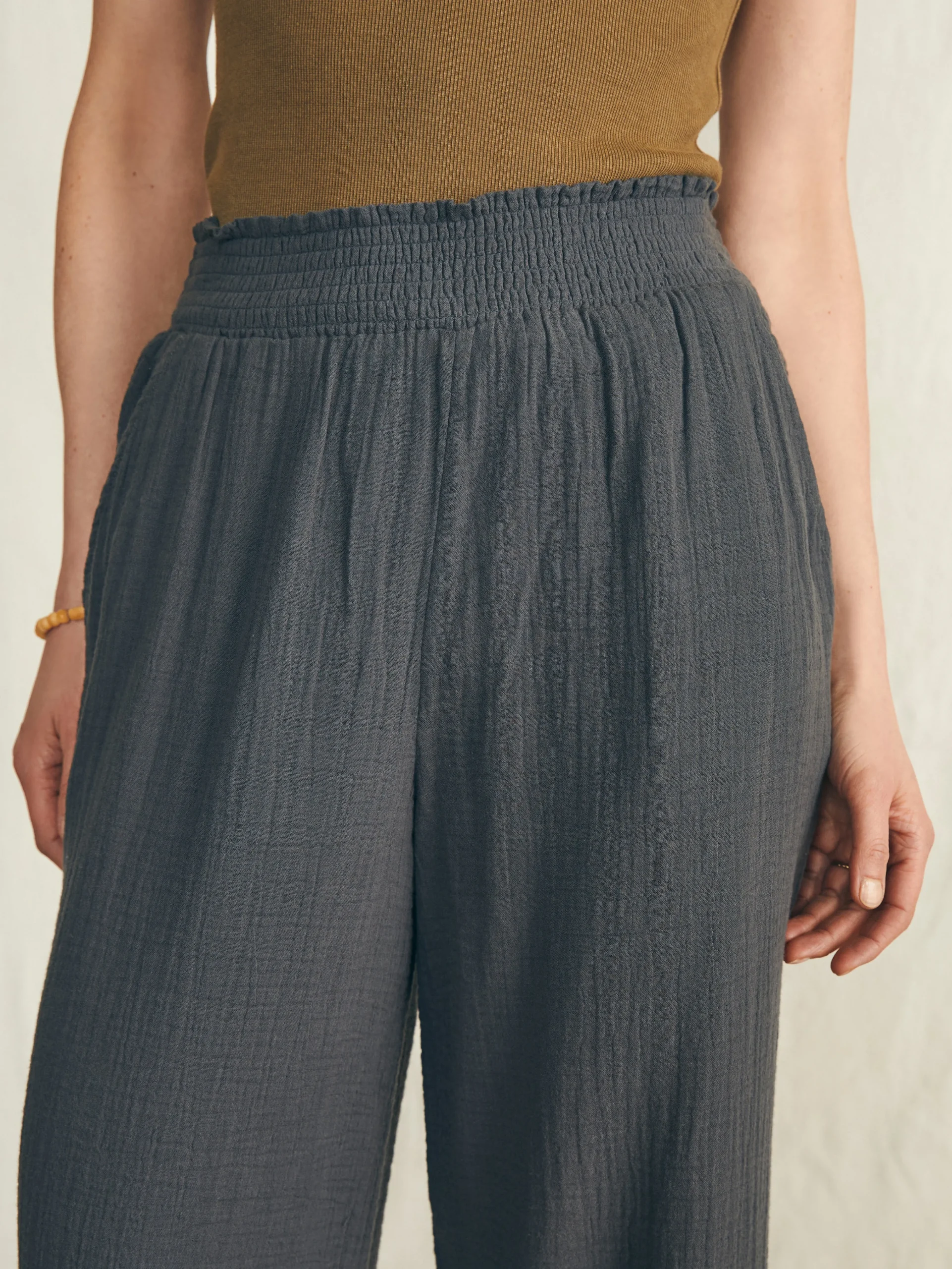 Faherty Brand Dream Cotton Gauze Wide Leg Pant -^Women Pants|Swim