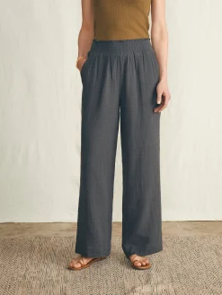 Faherty Brand Dream Cotton Gauze Wide Leg Pant -^Women Pants|Swim