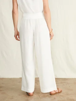 Faherty Brand Dream Cotton Gauze Wide Leg Pant -^Women Pants