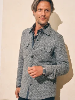 Faherty Brand Epic Quilted Fleece CPO (Tall) -^ Jackets & Vests