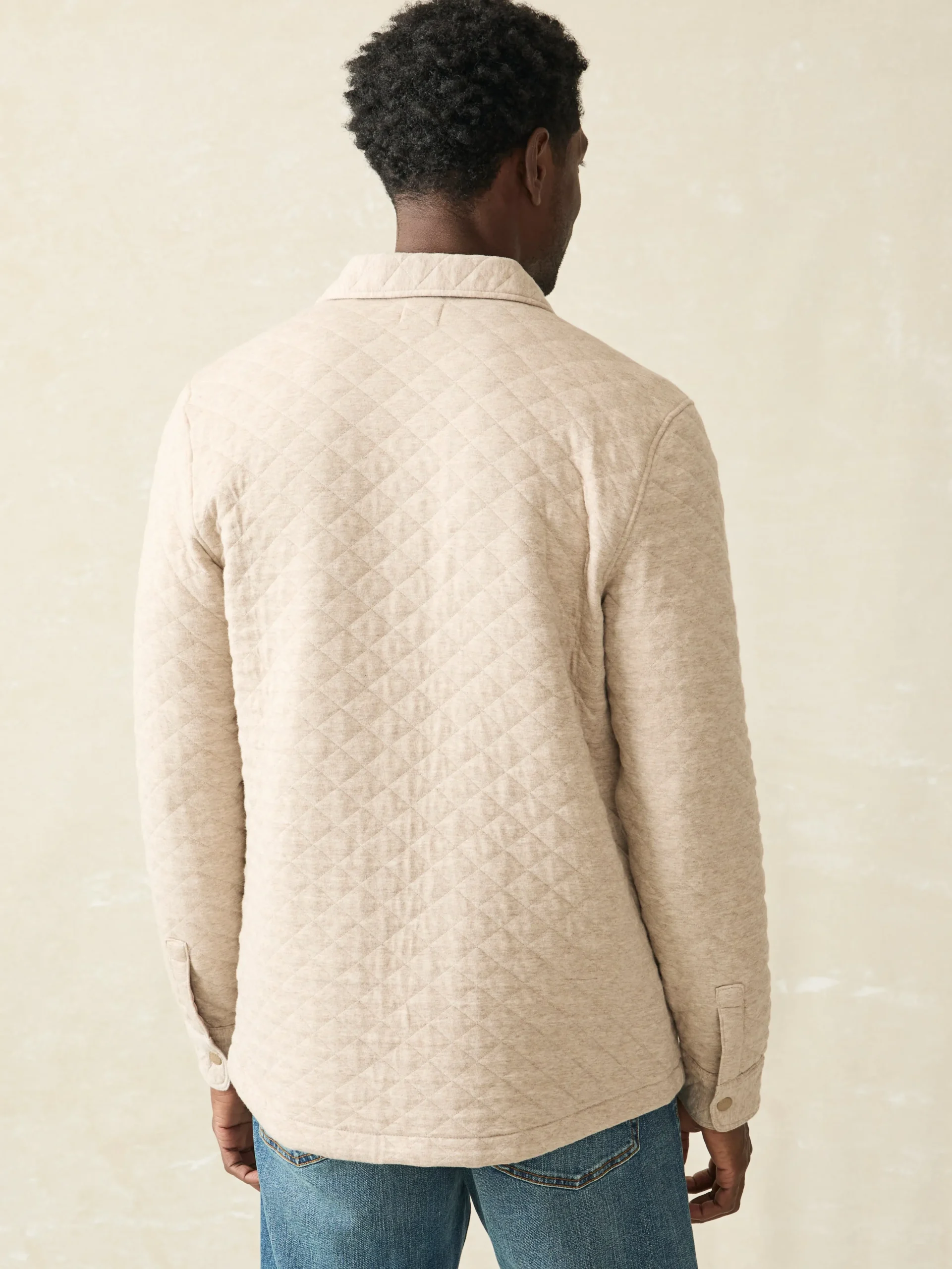 Faherty Brand Epic Quilted Fleece CPO (Tall) -^ Jackets & Vests