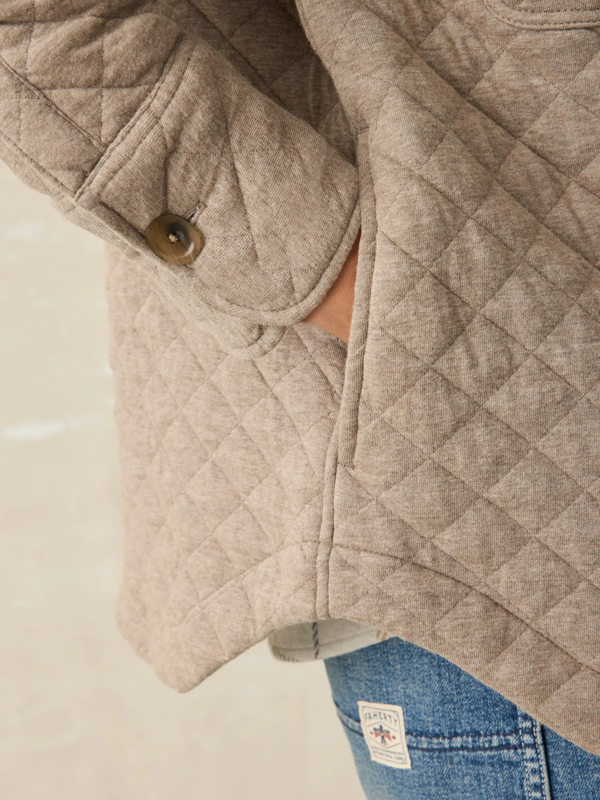 Faherty Brand Epic Quilted Fleece Shirt Jacket -^Women Blazers & Outerwear