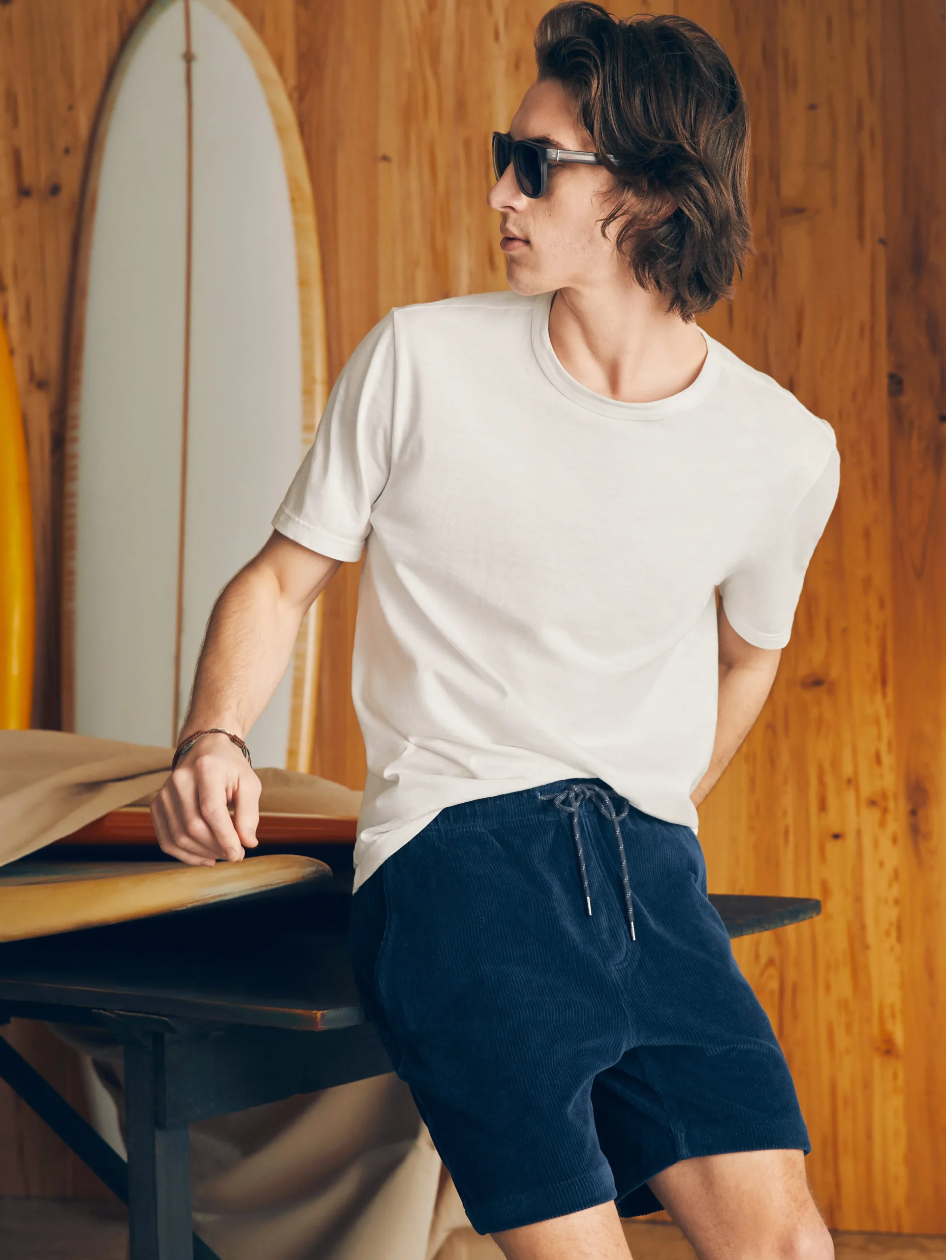 Faherty Brand Essential Italian Knit Cord Short (6" Inseam) -^ Shorts