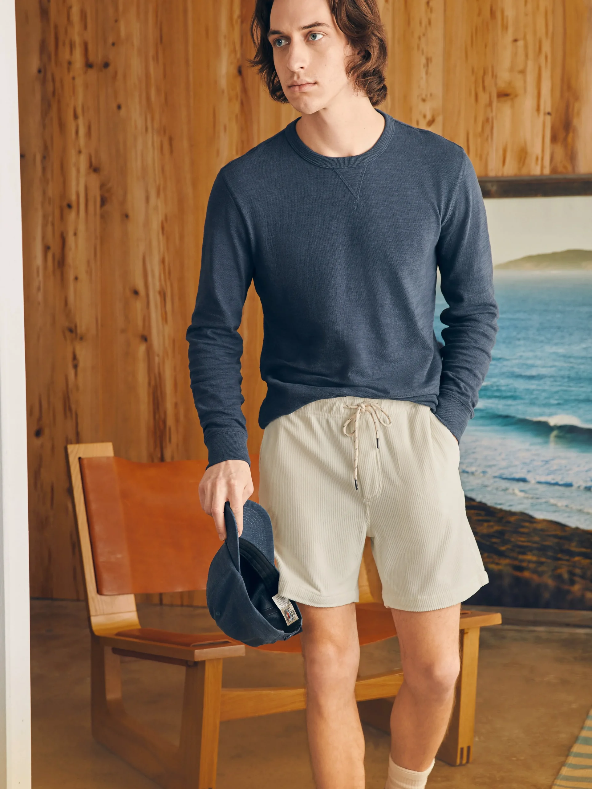 Faherty Brand Essential Italian Knit Cord Short (6" Inseam) -^ Shorts