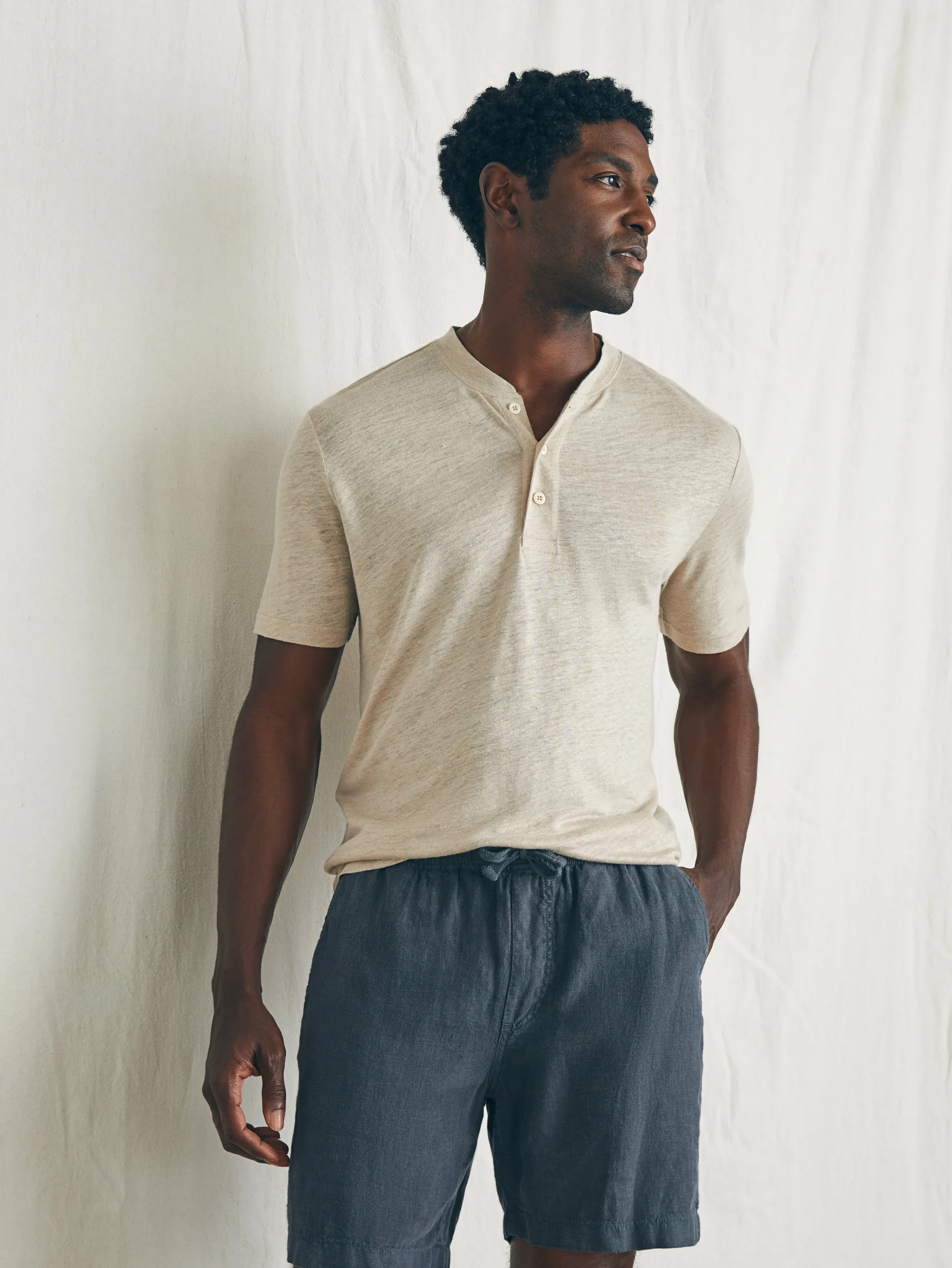 Faherty Brand Essential Linen Short (6.5" Inseam) -^ Shorts