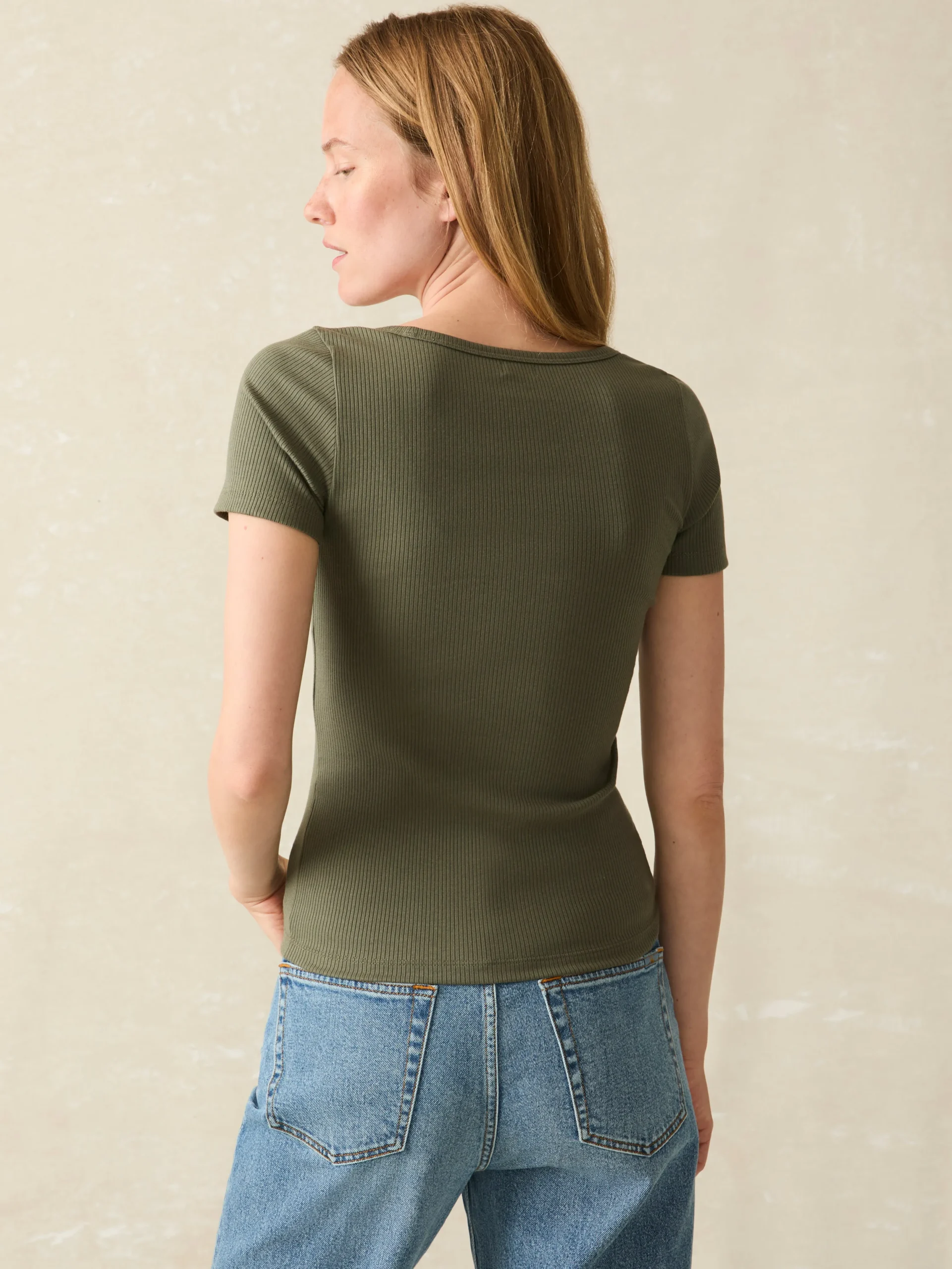 Faherty Brand Freestyle Rib Knit Tee -^Women T-Shirts
