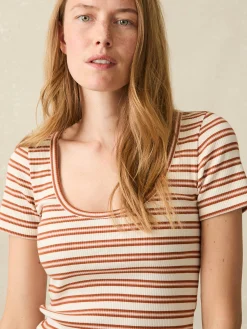 Faherty Brand Freestyle Rib Knit Tee -^Women T-Shirts