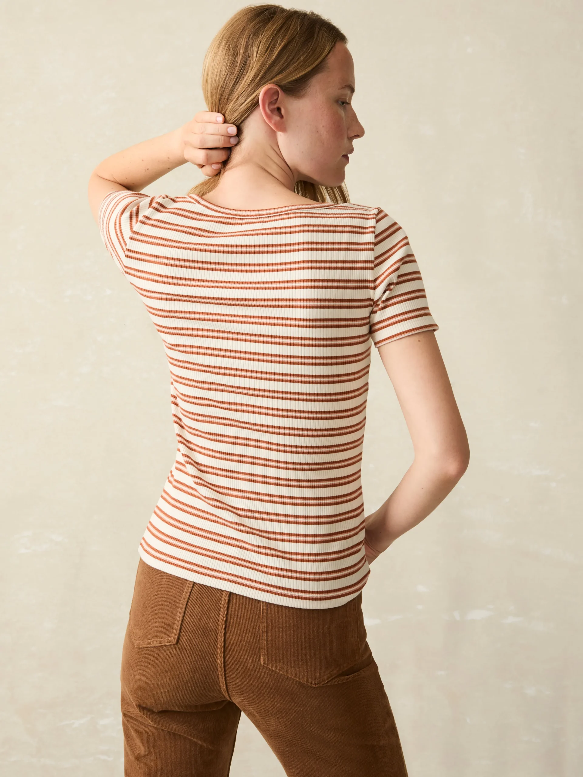 Faherty Brand Freestyle Rib Knit Tee -^Women T-Shirts
