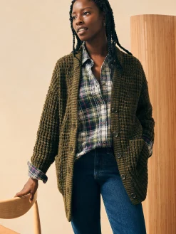 Faherty Brand Frost Waffle Cardigan -^Women Sweaters